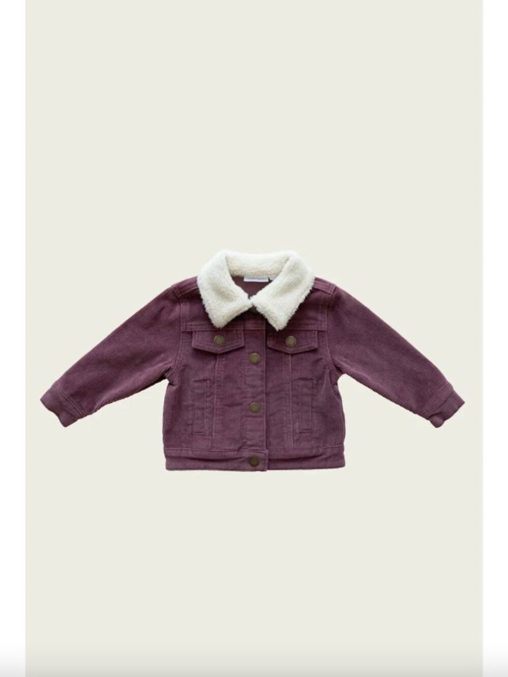 Jamie Kay Corduroy Jacket with Faux Fur Collar Burgundy Kids Size 5Y
